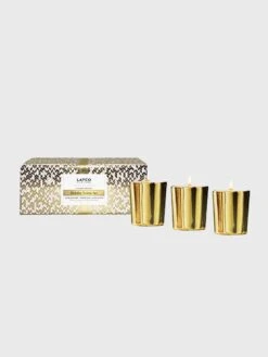 LAFCO Votive Gift Trio Gift Set Frosted Pine + Winter Currant + Spiced Pomander 1.9OZ